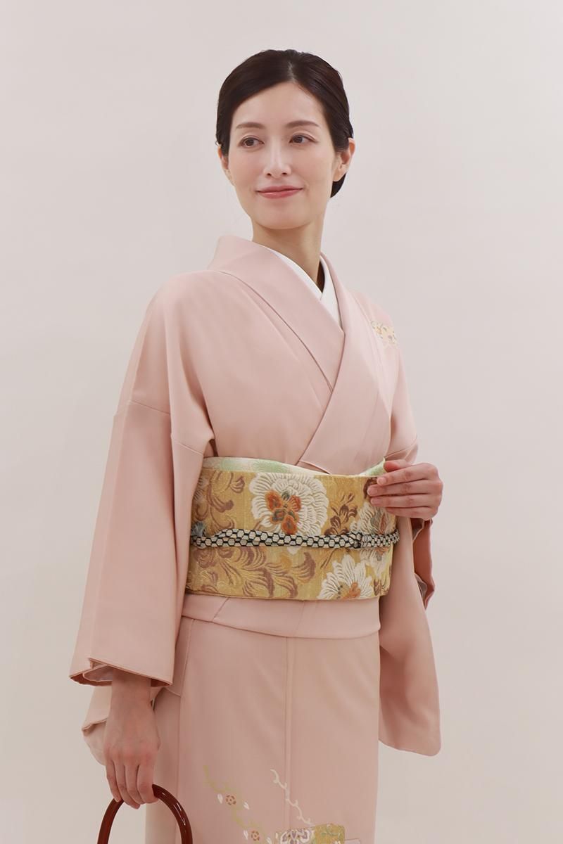 銀座【L-7639】袋帯 金色 牡丹唐草文 - 銀座きもの青木｜長く