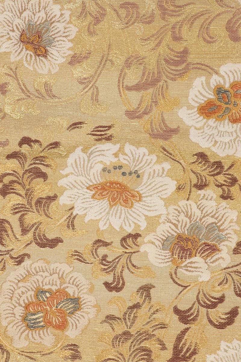 未着用　唐花模様　抽象牡丹模様　袋帯　着物　032a p 牡丹唐草文（袋帯）|西陣織の帯、京都の専門店、織匠さかい