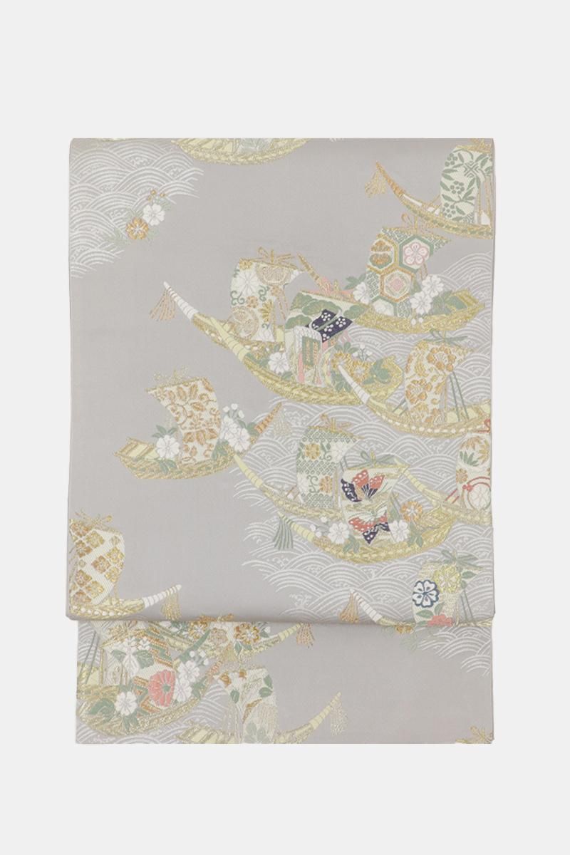 A692★逸品‼️宝船‼️袋帯正絹テーブルランナー2m17cm 宝船袋帯 （A692☆逸品‼️宝船‼️袋帯正絹テーブルランナー2m17cm）
