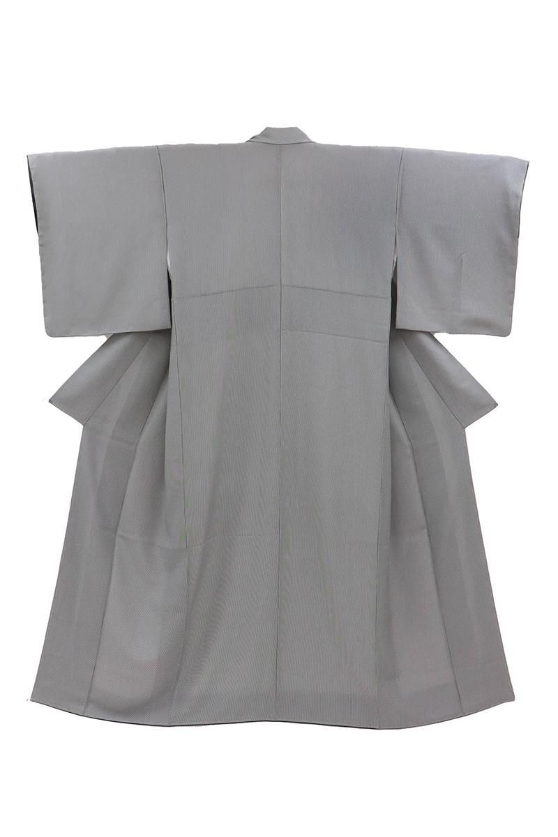 着用少ない！万筋＊江戸小紋＊黒に近いチャコールグレー＆うす茶＊着物＊１６０ｃｍ 着用少ない！万筋＊江戸小紋＊黒に近いチャコールグレー＆うす茶