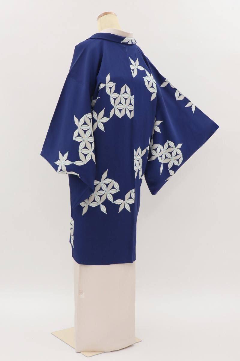W93 着物 袷 身丈159cm 化繊 花 鳥 青 1AD0093000-318x424.jpg