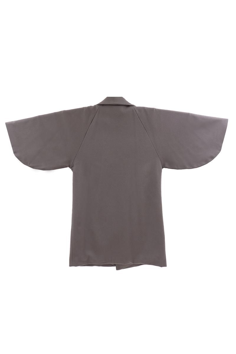 E-2141】カシミア混 和装コート 消炭色 無地（N） - 銀座きもの青木