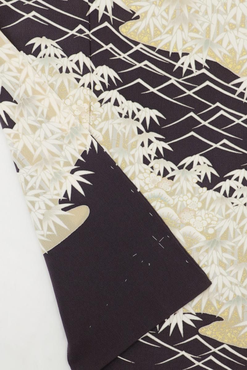 銀座【B-3909】染一ッ紋 色留袖 紫色系 松竹梅 :身丈159/裄67.5 - 銀座