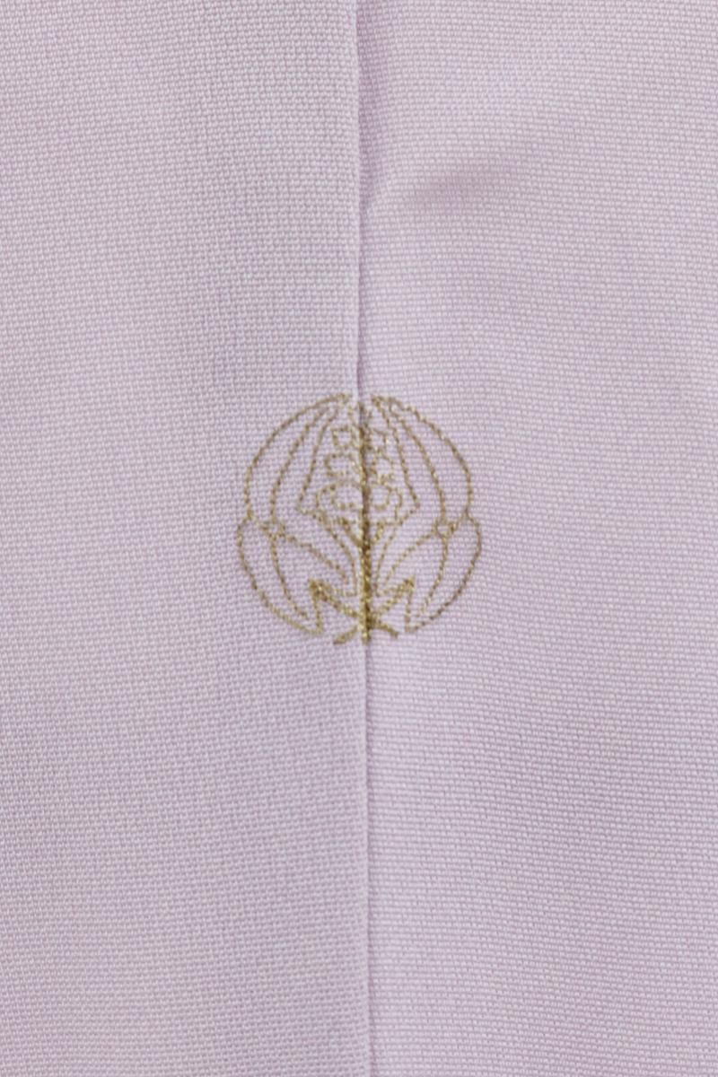 銀座【B-3959】繍一ッ紋 色留袖 紫色系 南蛮船の丸や華文（反端付