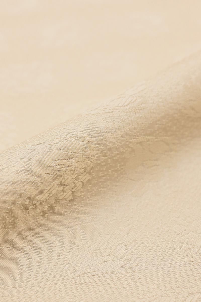 銀座【C-3051】染一ッ紋 色無地 ベージュ系 花兎の地紋 :身丈162