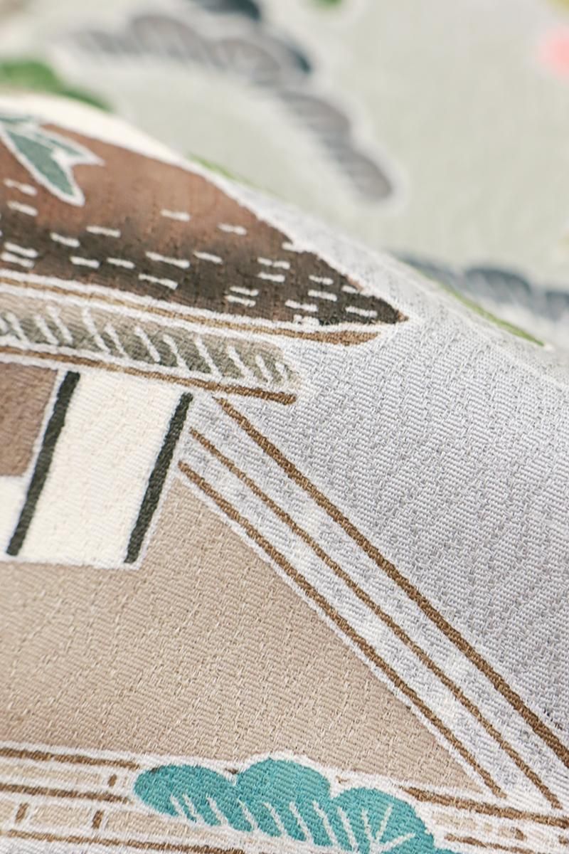 シックで上品！大島訪問着　正絹　袷　茶屋辻紋様　グレー濃淡 青 紫 シックで上品！大島訪問着正絹袷茶屋辻紋様グレー濃淡 青 紫-Thomas