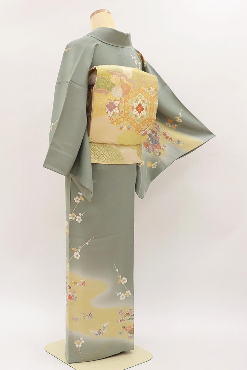 訪問着☆グリーン系 楽天市場】訪問着 レンタル 着物レンタル レンタル着物 着物