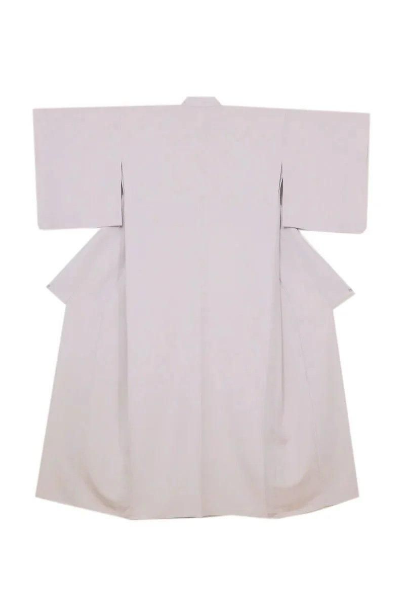 銀座【C-2753-3】単衣 江戸小紋 薄藤色 万筋（反端付）（N）:身丈160