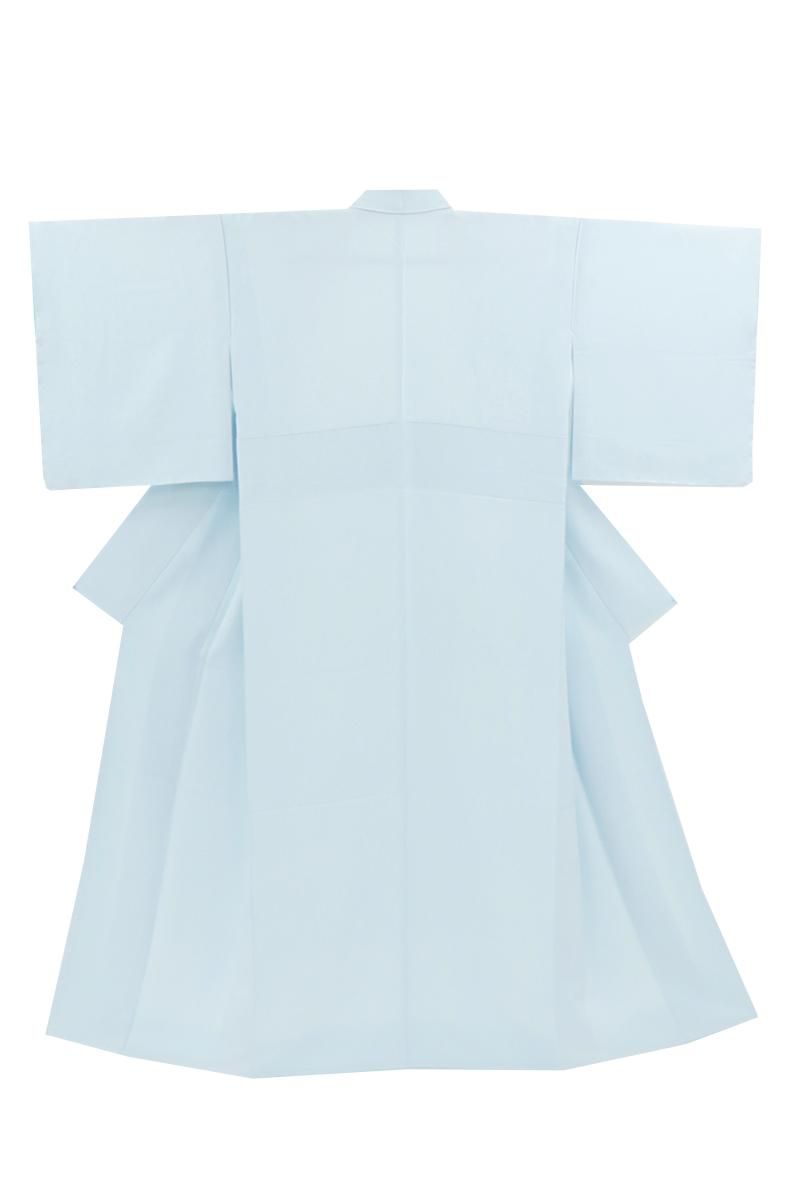 銀座【C-3033】江戸小紋 藍白色 角通し（反端付）（N） :身丈156.5/裄