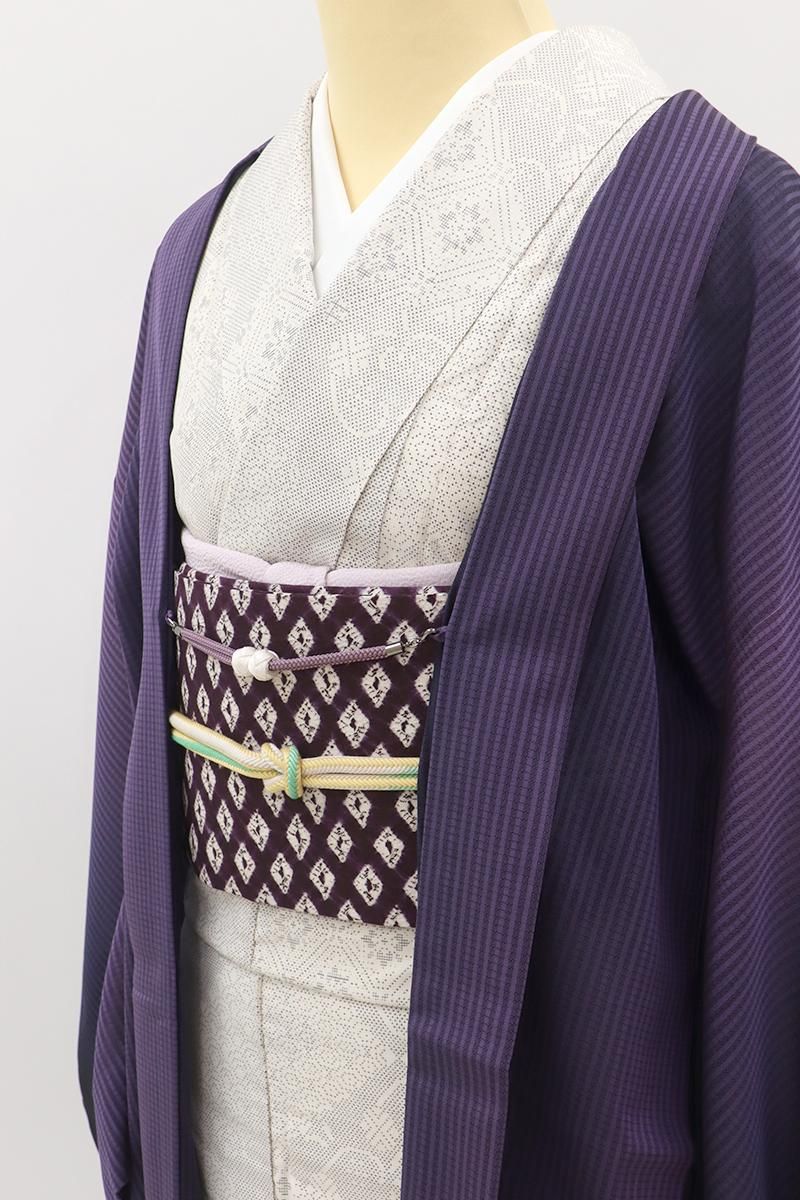 銀座【E-2226】薄物 羽織 江戸紫色 竪暈かし :身丈95/裄65.5