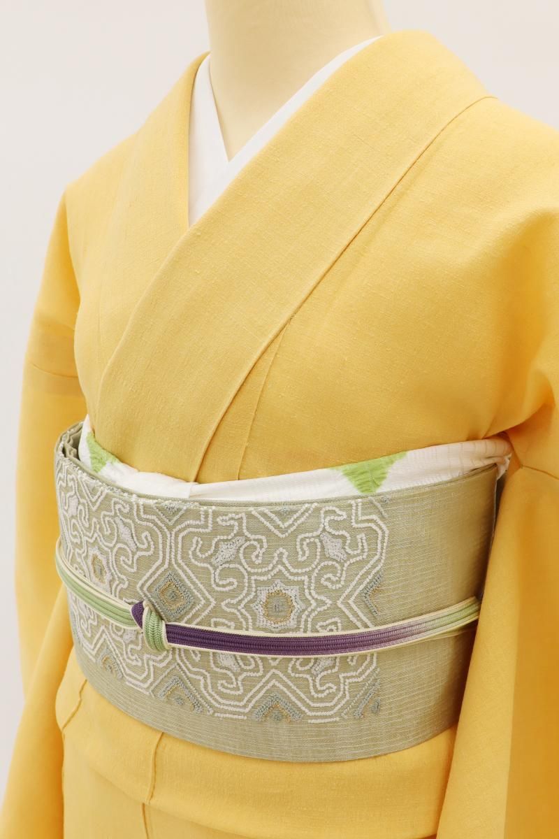 春のいぶき＊未使用 相良刺繍 リサイクル名古屋帯 A529 | kimono