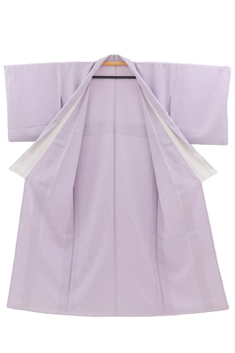 銀座【C-3104】単衣 色無地 薄紅藤色 菊唐草の地紋 :身丈152.5/裄65.5