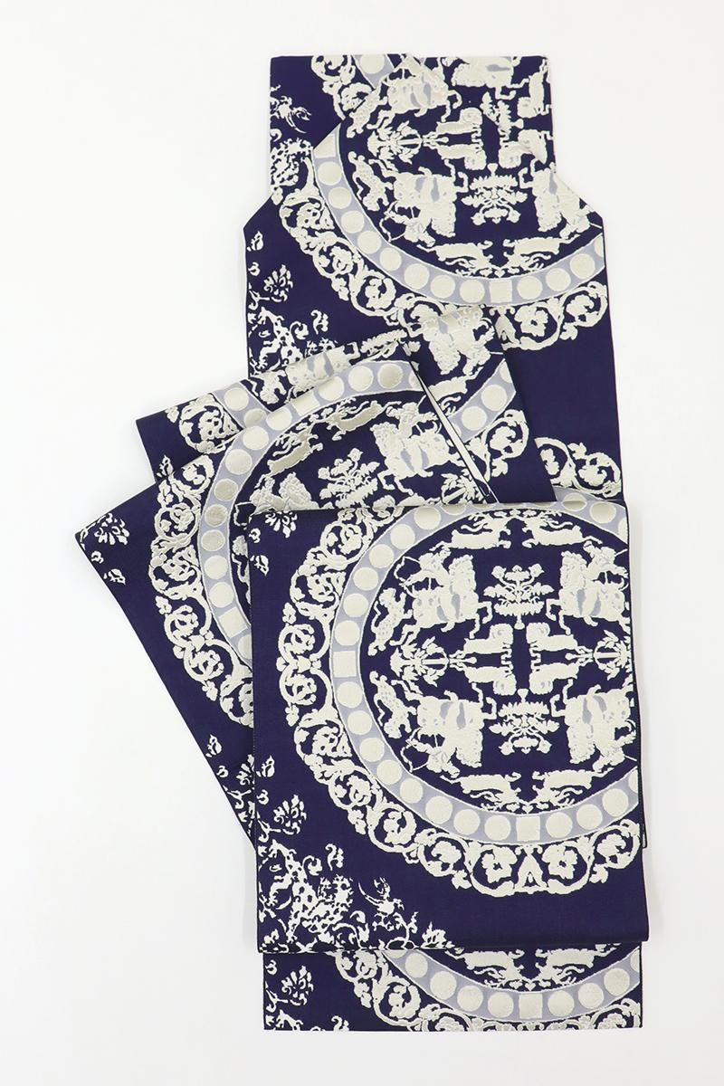 【西村織物】苧麻博多織　名古屋帯　全通 西村織物】苧麻博多織 名古屋帯 全通 博多織 八寸名古屋帯 西村