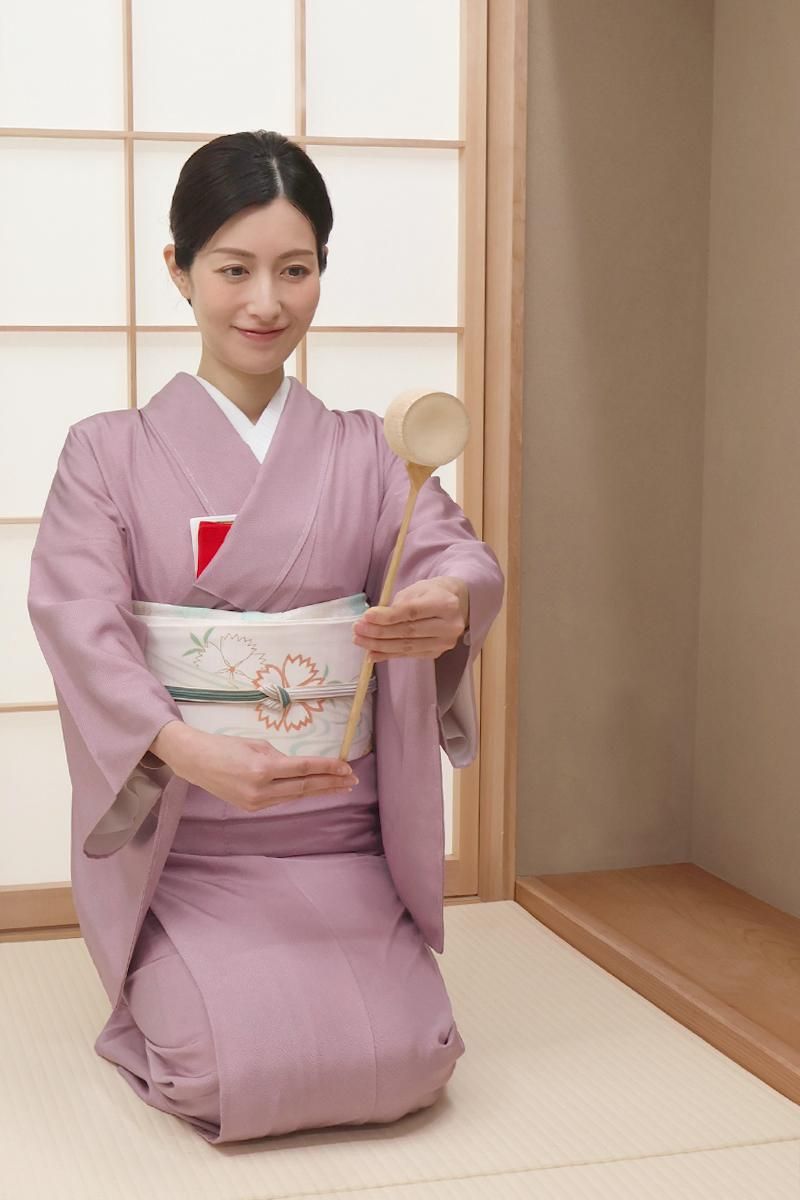 おまとめ品b121 赤紫 正絹 鮫小紋 フルセット 身丈156裄丈65