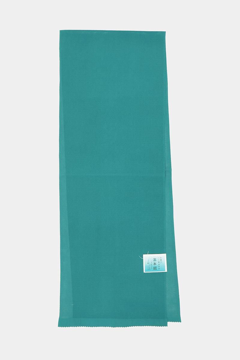 W-043】衿秀製 三本絽 帯揚げ 無地 浅葱色 - 銀座きもの青木