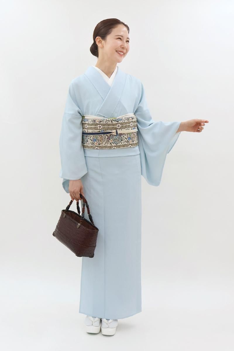 新品 単衣 蔦 着物“大人の余韻に身を焦がす”正絹 仕付け糸付