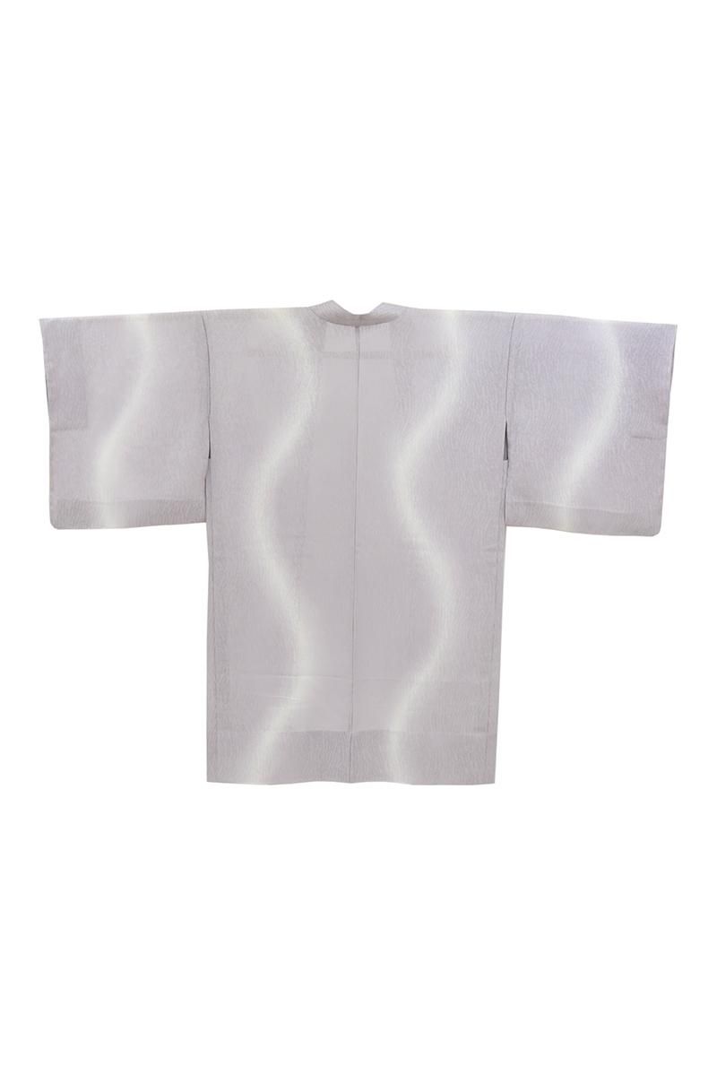 銀座【E-2232】紋紗 羽織 藤鼠色 流線暈かし（反端付）（N）:身丈100.5