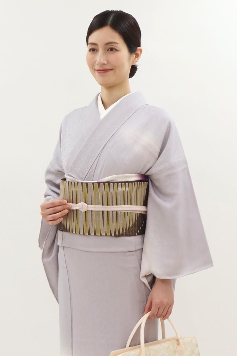 期間限定キャンペーン 銀座【L-8163】夏 袋帯 桧皮色 抽象文 - 銀座きもの青木｜長く 着物・浴衣