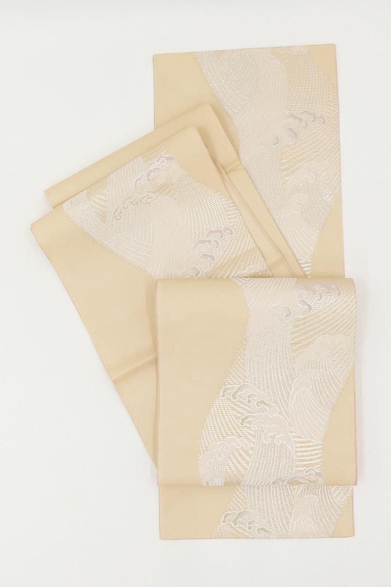 白緑の煌めき＊未使用品 袋帯 金糸銀糸 リサイクル洒落袋帯 A563
