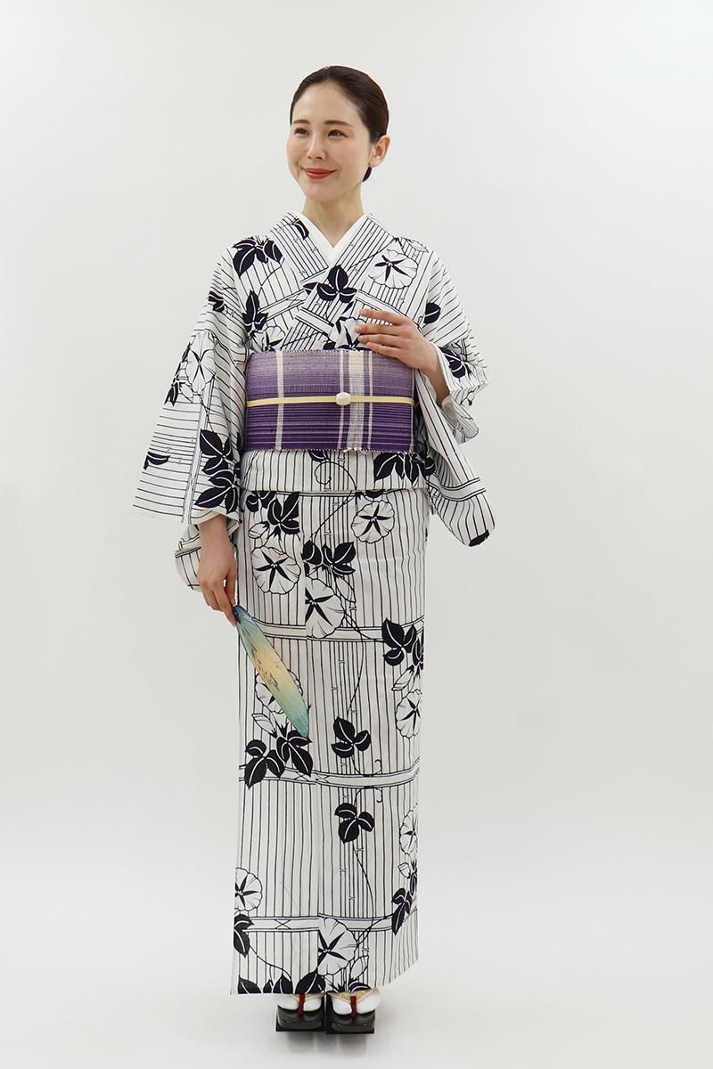 白*兎様 アンティーク 絽の小紋 夏着物 麻の葉 花丸紋 - メルカリ
