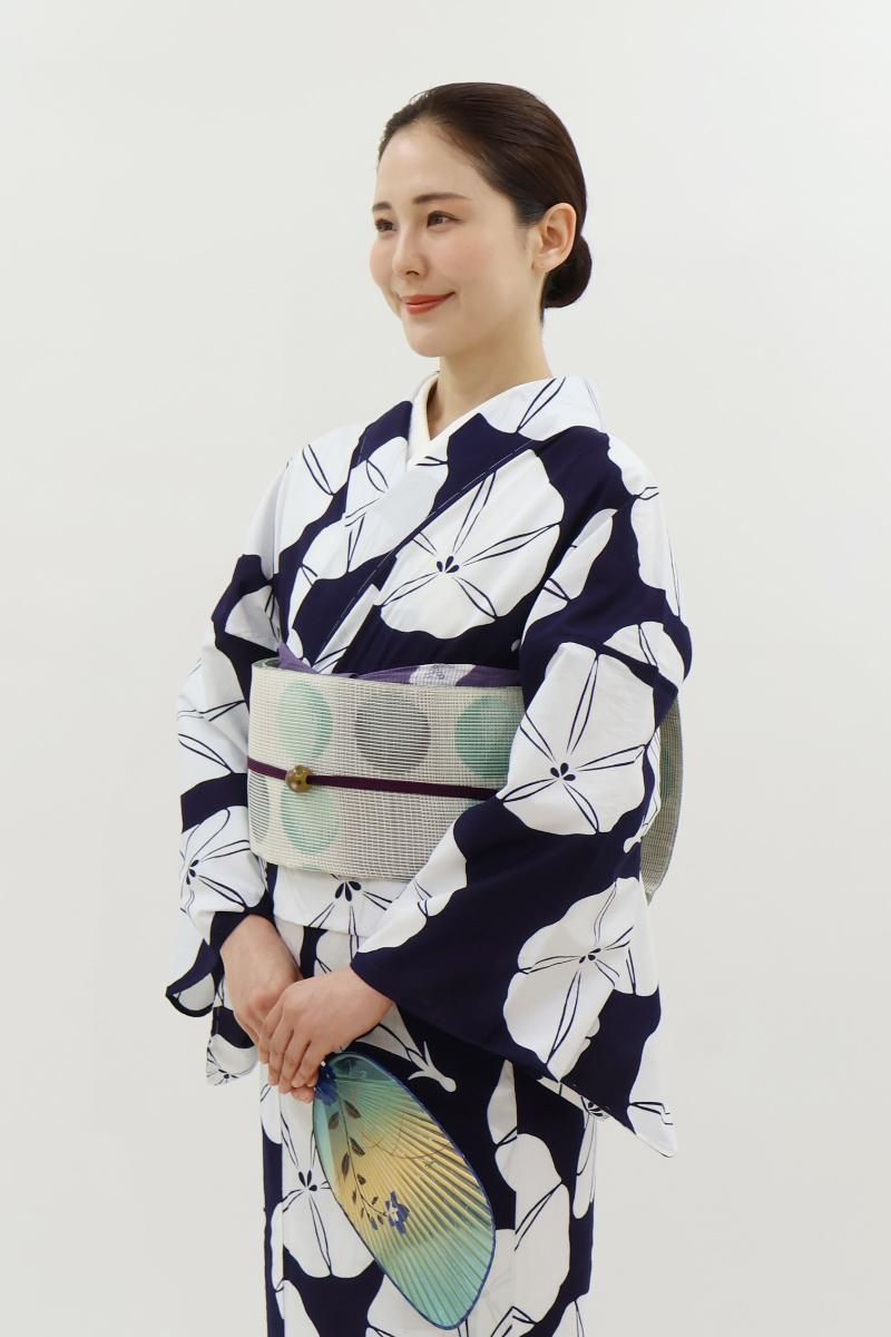 銀座【H-0460】本場筑前博多織 紗 八寸織名古屋帯 銀鼠色 横段に