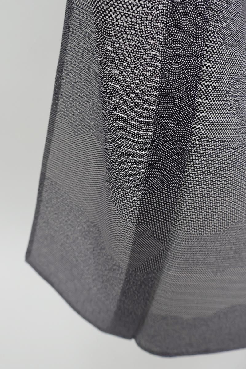 新品に近い！美品＊江戸小紋寄せ＊雲取り＊黒＆白＊着物＊トールサイズ＊１６５ｃｍ 江戸小紋 雲取りに寄せ柄 - からん::アンティーク着物