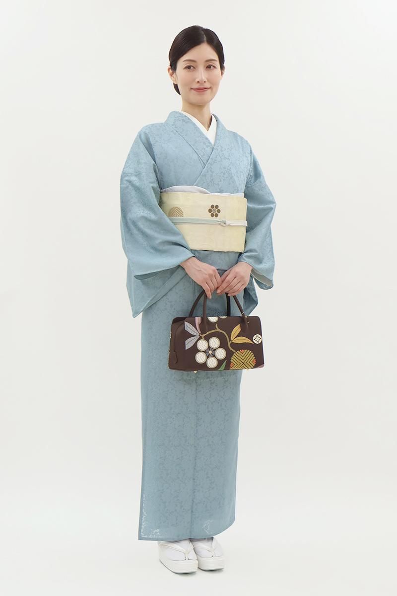 正絹長羽織地紋無地染単衣裄70cm