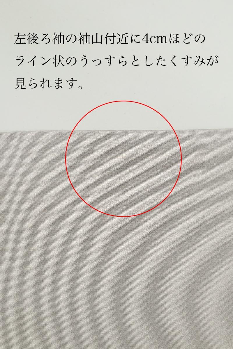 銀座【B-4128】単衣 付下げ 桜鼠色 木賊や萩に雪輪花文 :身丈163/裄69