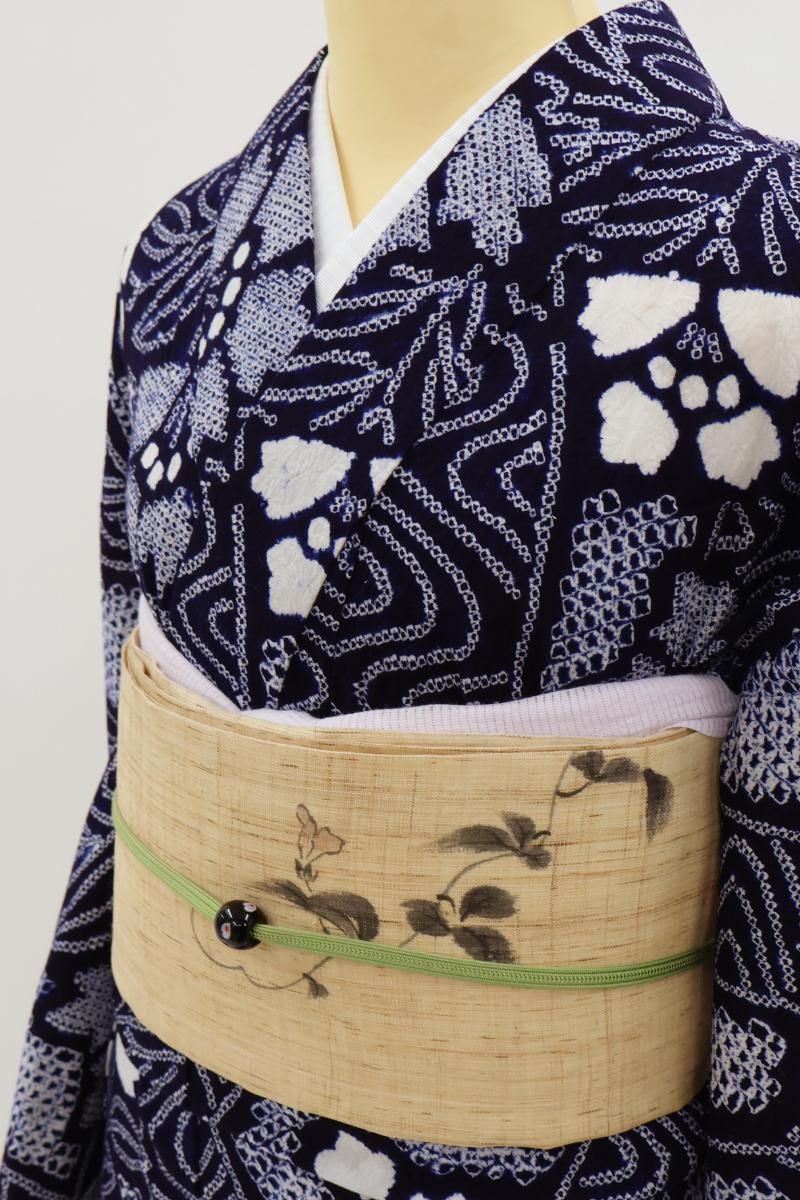 着尺 丹後ちりめん 草木染め タイワンハンノキ・シャリンバイ