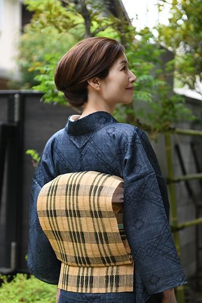 ショッピング】お召・紬に八寸名古屋帯を帯締め・帯揚げで