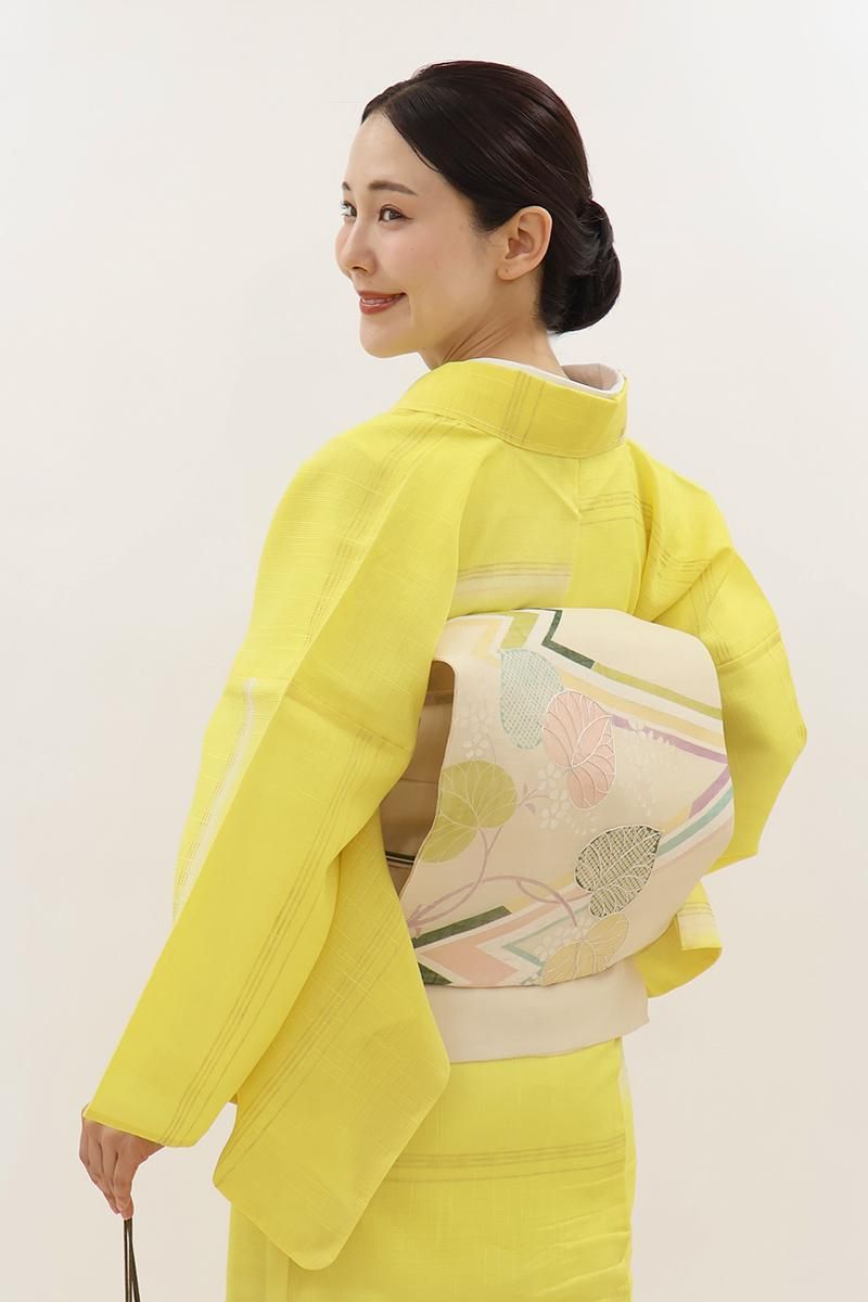 美品 夏物 素敵な 象牙色の紗紬（正絹）未使用＜TT1091＞ - メルカリ