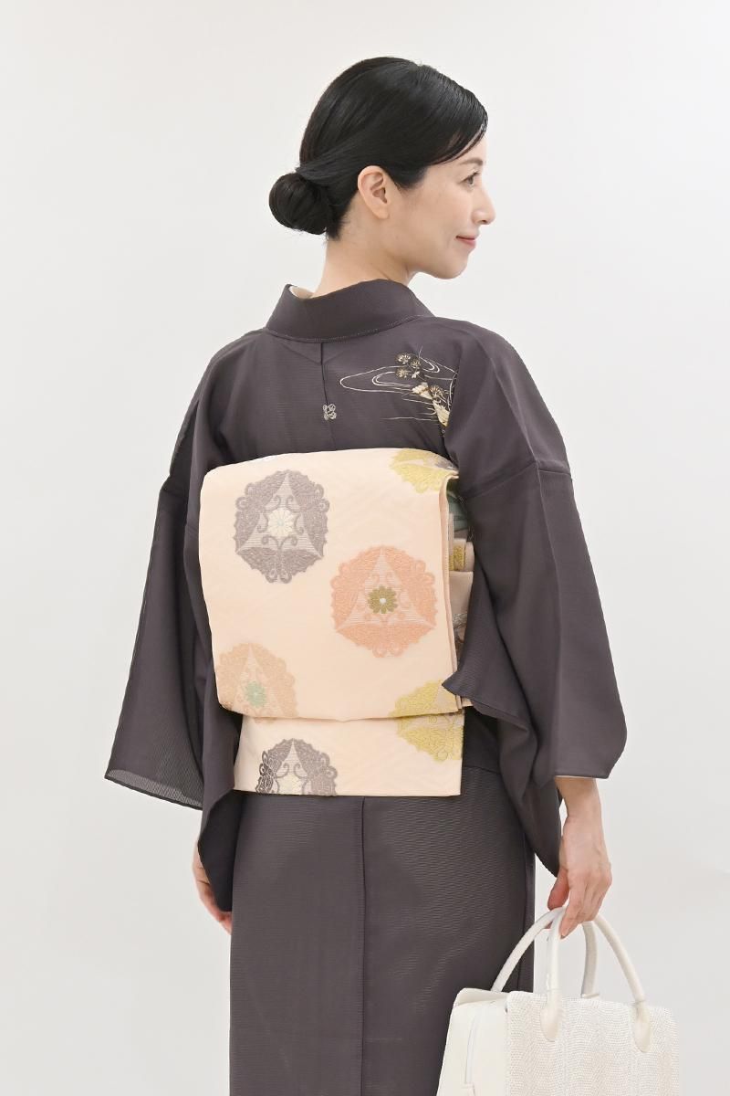 ZF-955袋帯 フォーマル 七宝つなぎ 紗綾形 青海波 結婚式 入学式 卒業式 ZF-955袋帯 フォーマル 七宝つなぎ 紗綾形 青海波 結婚式 入学式