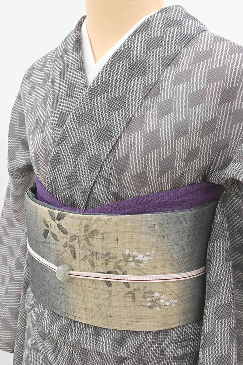浴衣　鉄線　裄68cm 綿紅梅　新品 絹 紅梅着物 夏着物 浴衣（ゆかた） 鉄線 白×紺