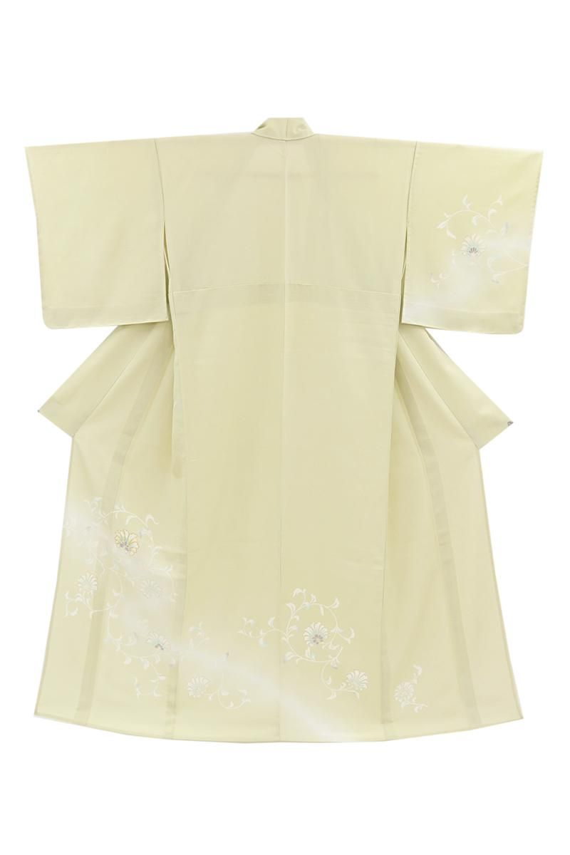 銀座【B-4203】絽 付下げ ねこやなぎ色 花唐草文（反端付）（N
