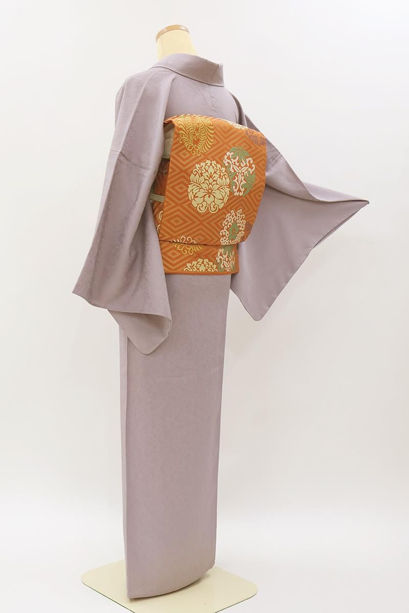 未着用　小紋　単衣　型染め　華紋　花模様　着物　044a p 未着用 小紋 単衣 型染め 華紋 花模様 着物 044a p 型染め