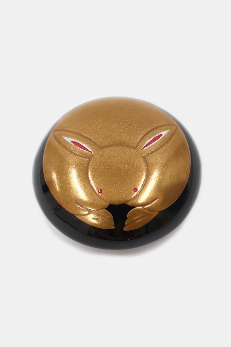 銀座【G-3305】京都 かづら清老舗 本漆金蒔絵 帯留め 兎 - 銀座きもの