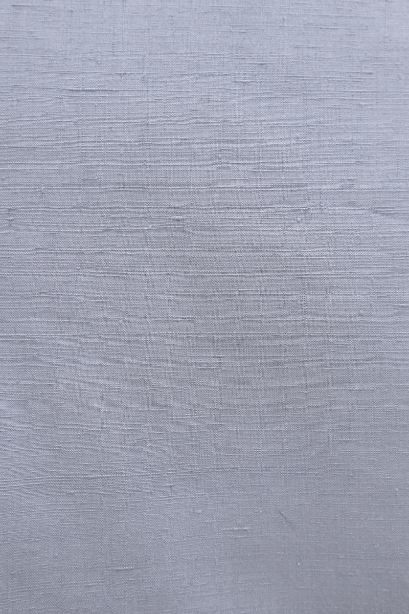 銀座【A-4158】単衣 結城紬 はたおり娘 青藤色 無地（反端付