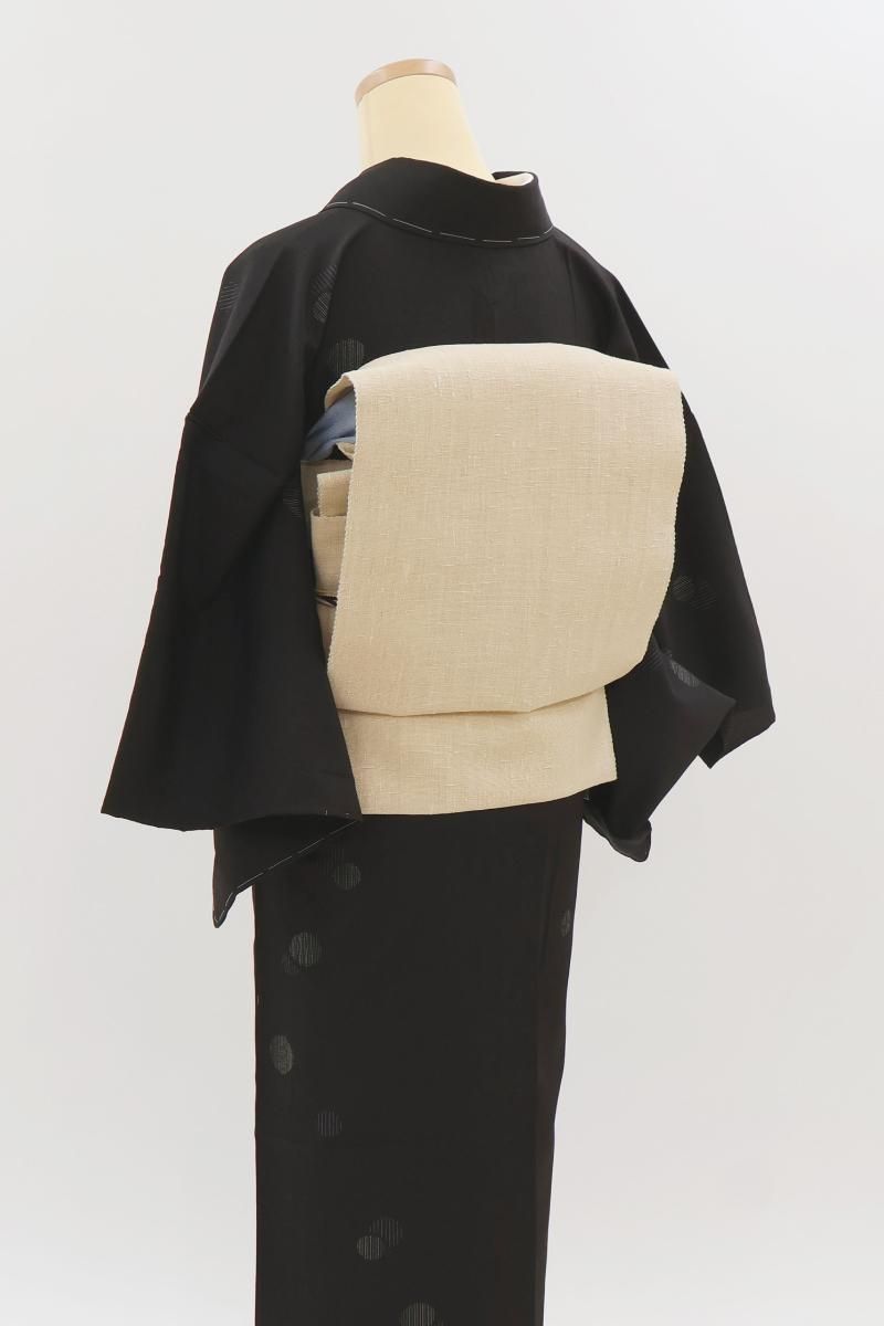 【未仕立て】八寸帯/諸紙布/オリーブグリーン(夏帯に) 未仕立て】八寸帯/諸紙布/オリーブグリーン(夏帯に) あおき【H-0706