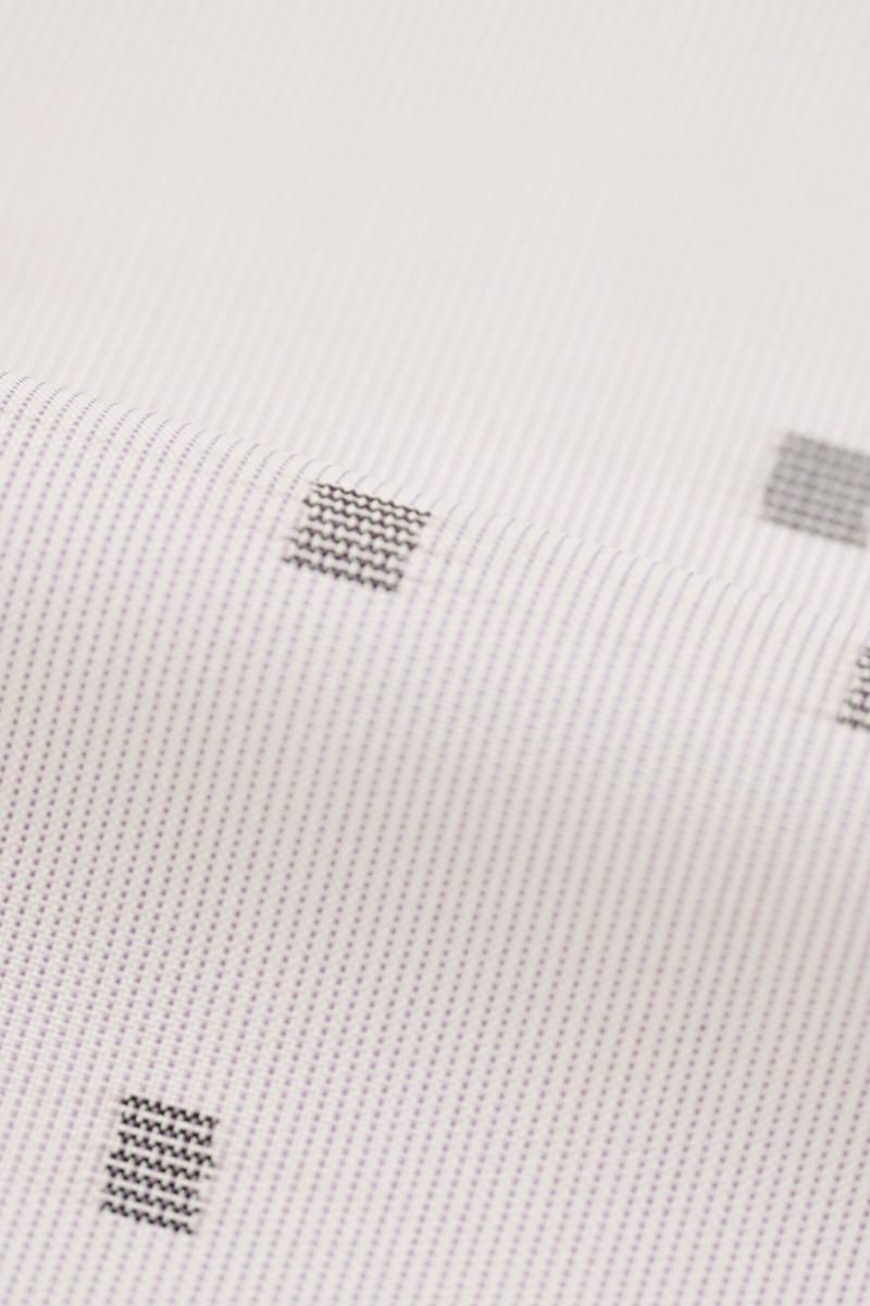 銀座【A-4148】単衣 本場奄美大島紬 桜色 幾何文（証紙付）:身丈157/裄