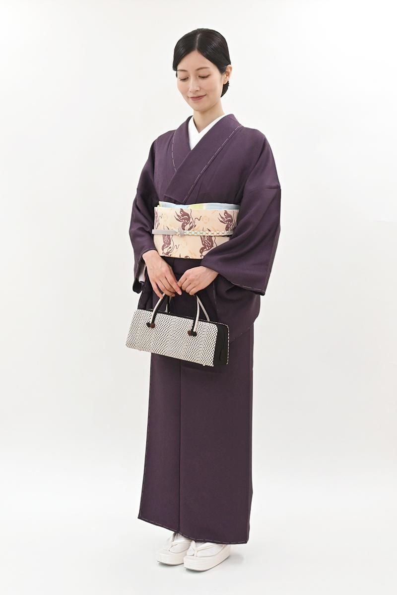 一つ紋　ダークトーン　色無地　着物　102a p 一つ紋ダークトーン色無地着物102a p