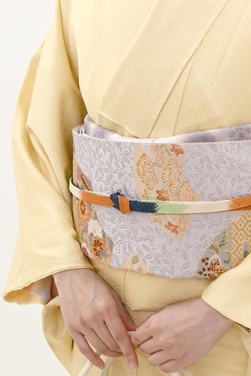 銀座【L-8381】袋帯 淡い薄色 地紙文 - 銀座きもの青木｜長く大切に着