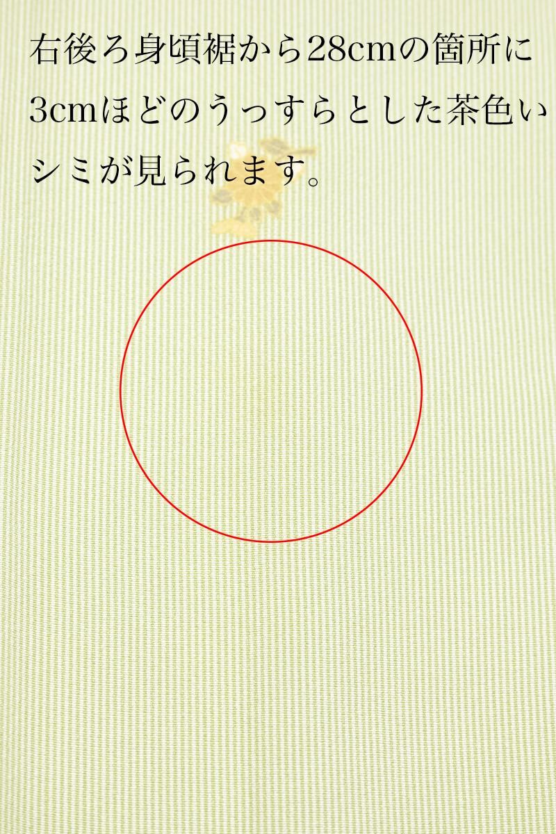 銀座【D-3914】小紋 ねこやなぎ色 万筋に四季花の図 :身丈158/裄68.5
