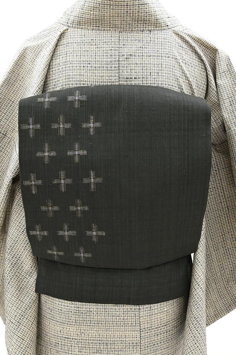 新品　美品　証紙　結城紬　小紋　フルセット　帯帯締帯揚　身丈166 裄丈69 楽天市場】【中古】 本場結城紬 単衣 証紙 着物 裄丈65