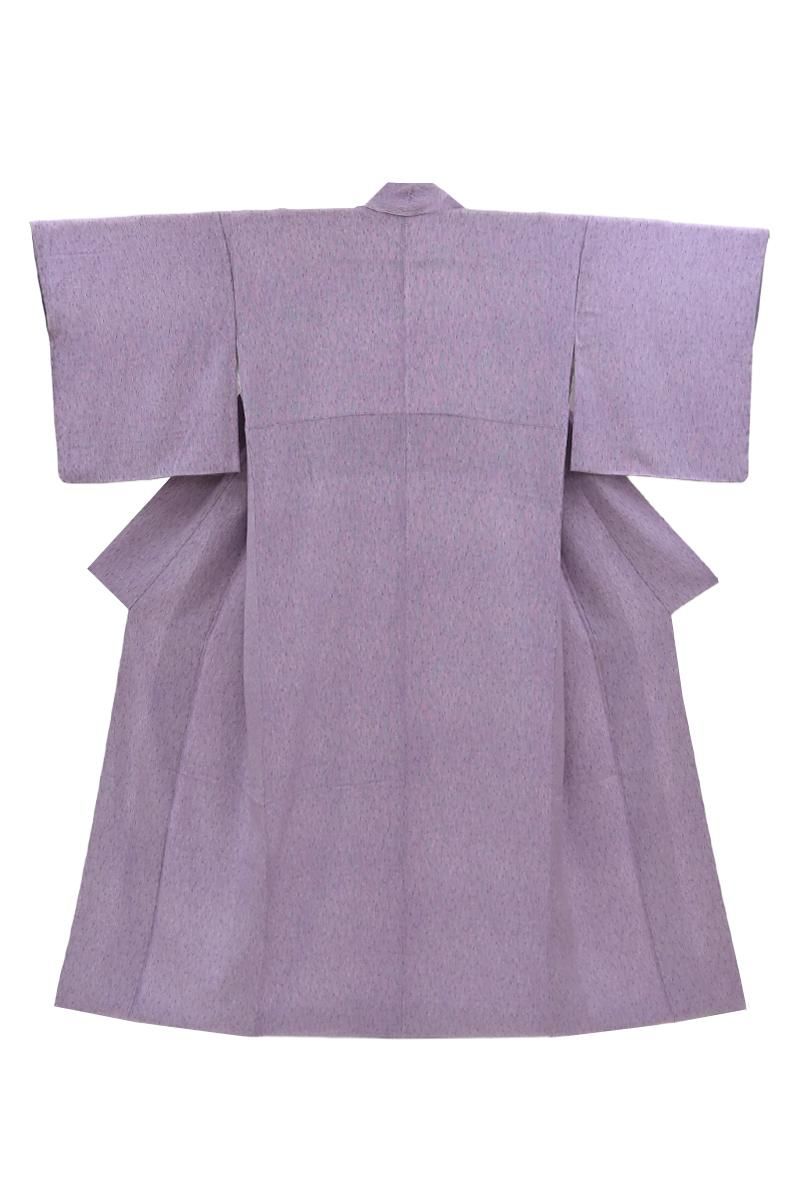 銀座【C-3293-1】江戸小紋 古代紫色 雨縞（反端付）（N） :身丈160.5