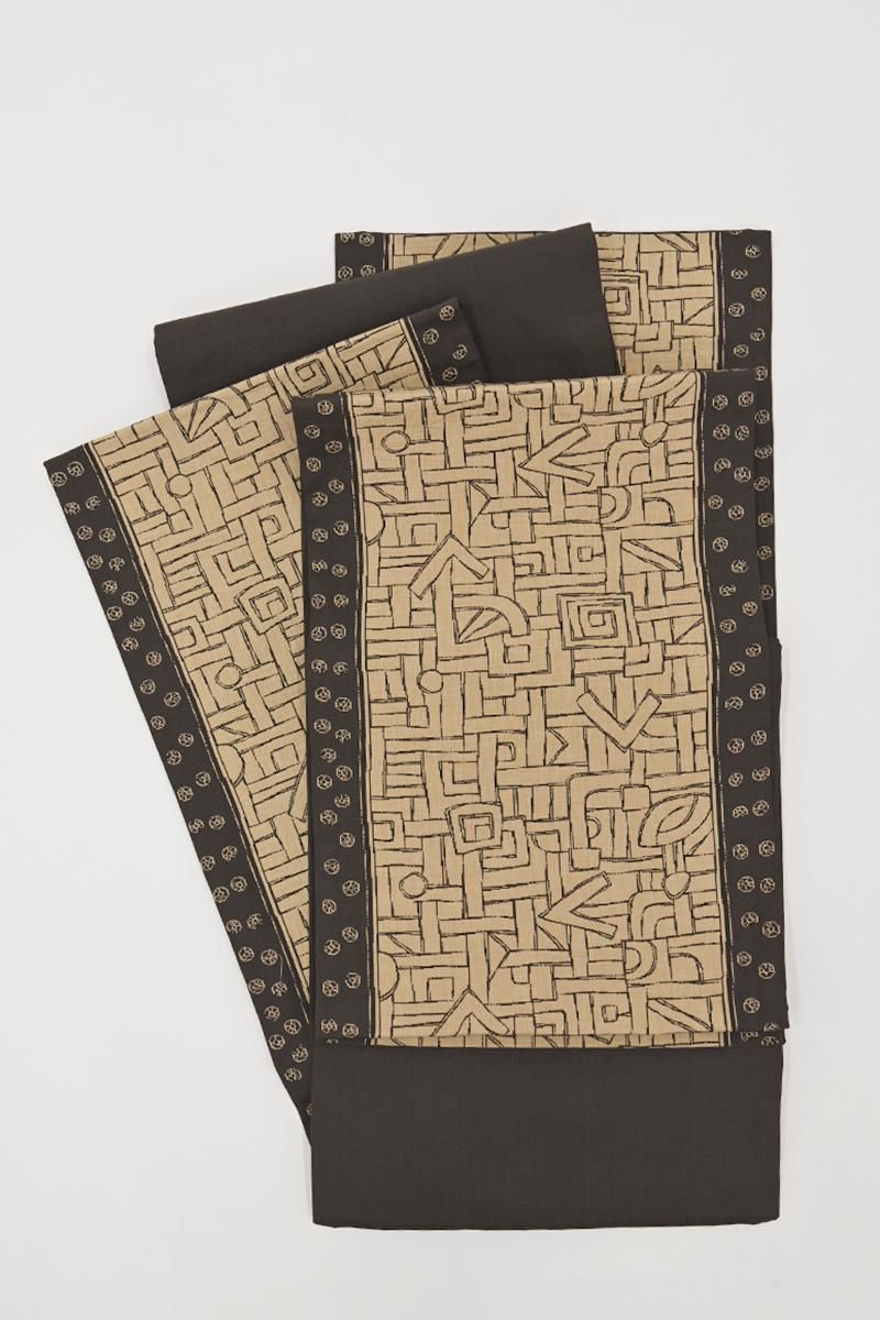 今河織物・木屋太のコプト柄袋帯、全通柄、通好み 今河織物・木屋太の