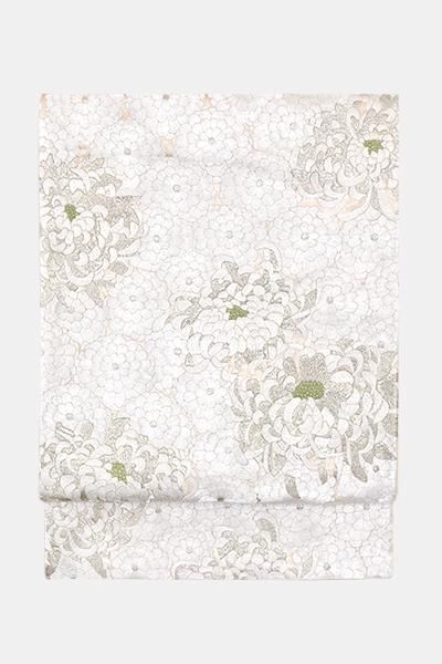 銀座【帯5743】総刺繍 袋帯 菊尽くし - 銀座きもの青木｜長く