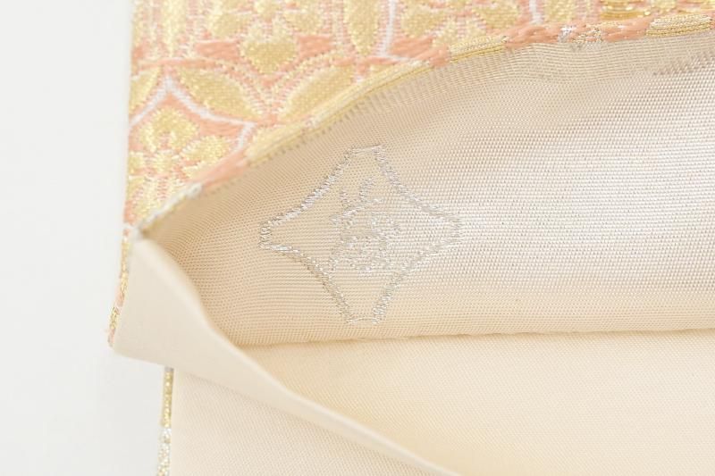 銀座【L-8457】西陣 藤原製 袋帯 多彩 雪輪重ね文（落款入） - 銀座