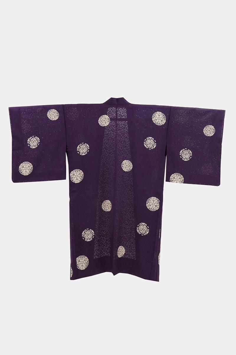 あおき【E-2272-2】紋紗 羽織 桑の実色 華文（反端付・羽織紐付）（N