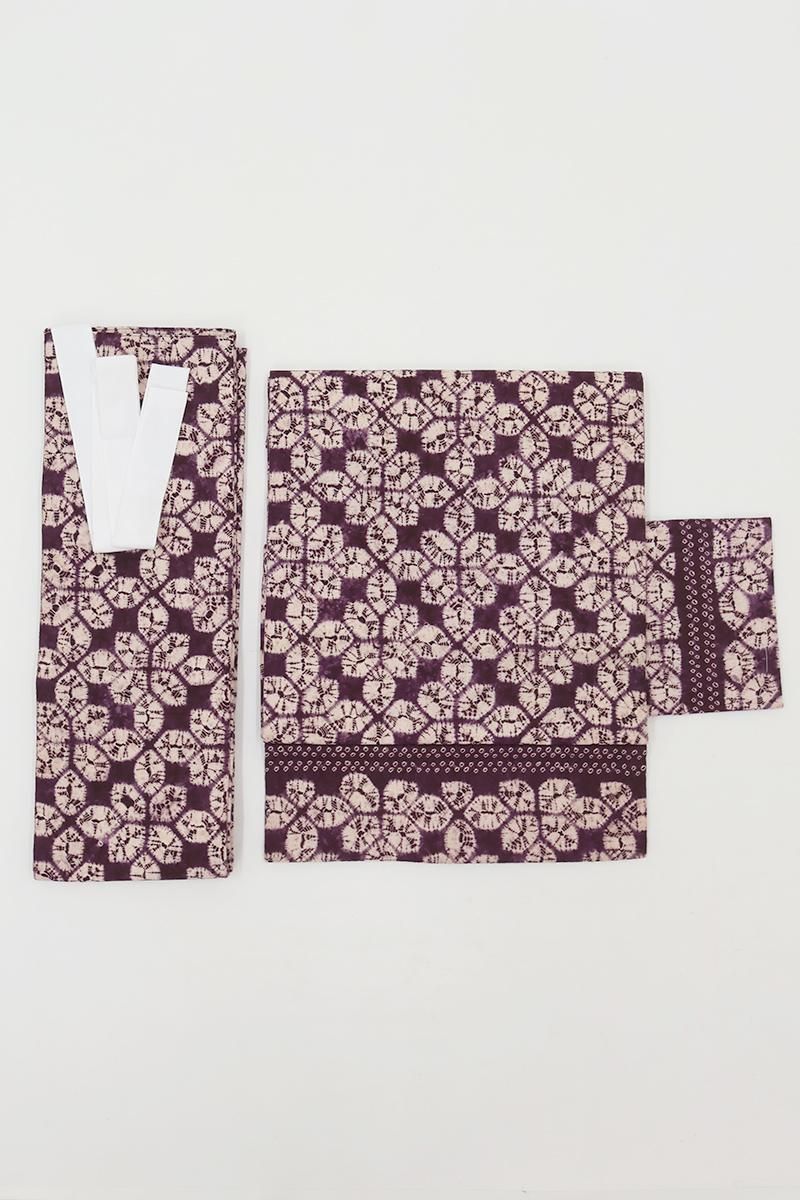 南部紫根染 南部絞り 草紫堂 作り帯 切り帯 正絹 南部しぼり 紫根