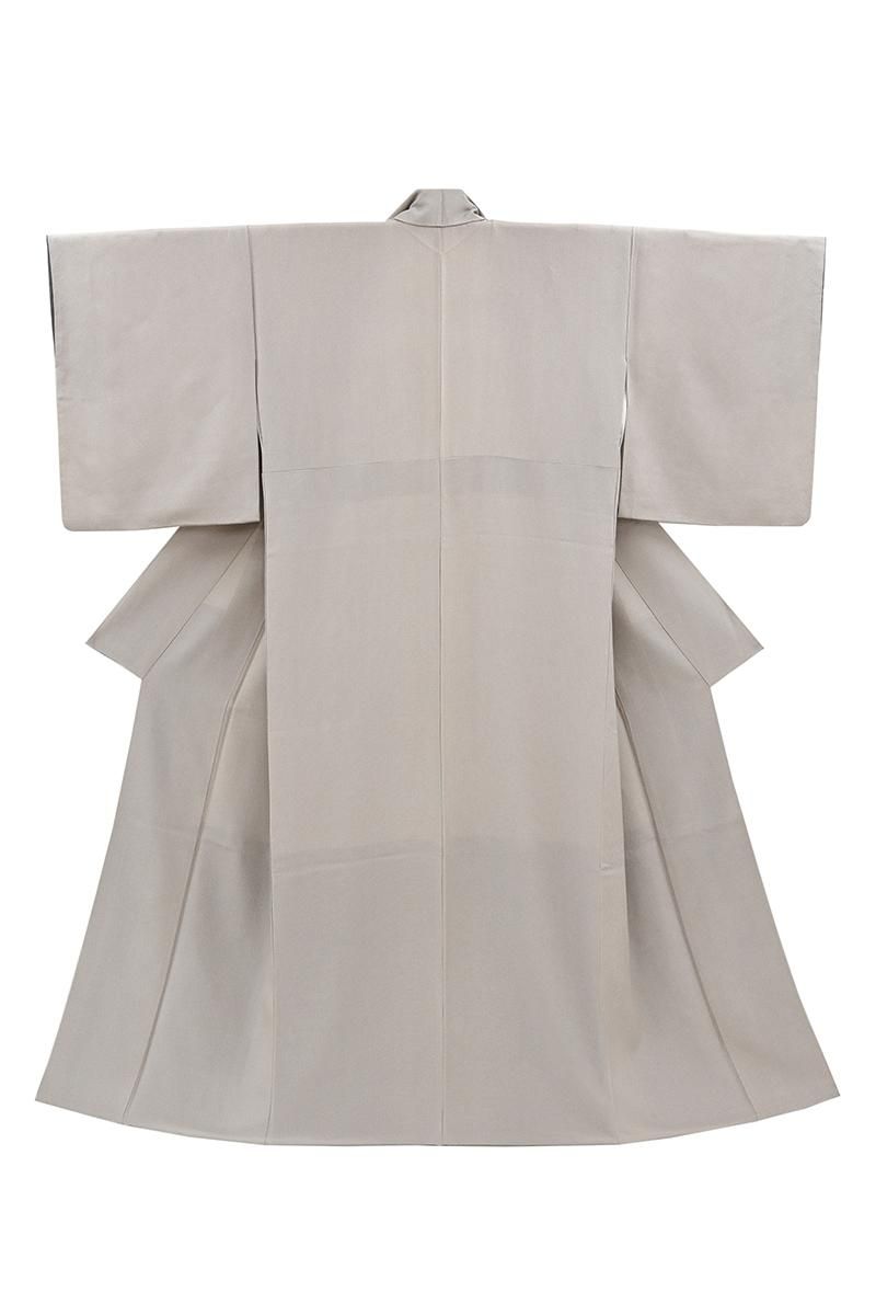 銀座【C-3309】江戸小紋 灰色 角通し :身丈162/裄67.5 - 銀座